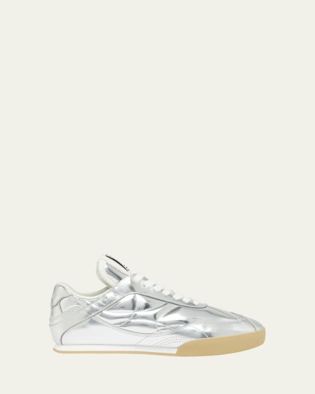 Kick Metallic Leather Kick Sneakers
